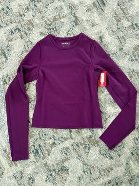 NWT Spanx Get Moving Secret Sweat Long Sleeve- XS/Extra Small- Light Snapdragon
